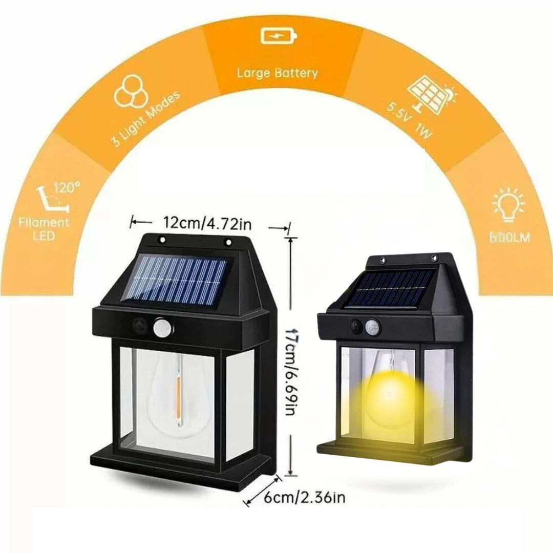 EcoLuz Sensor® LAMPARA SOLAR CON SENSOR DE MOVIMIENTO